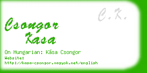 csongor kasa business card