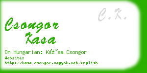 csongor kasa business card